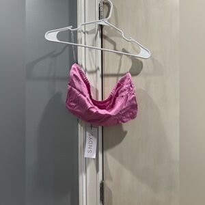 NWT SNDYS Pink Strapless Bandeau Top